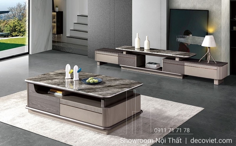 Combo Kệ Tivi Bàn Trà Nhập Khẩu 84T