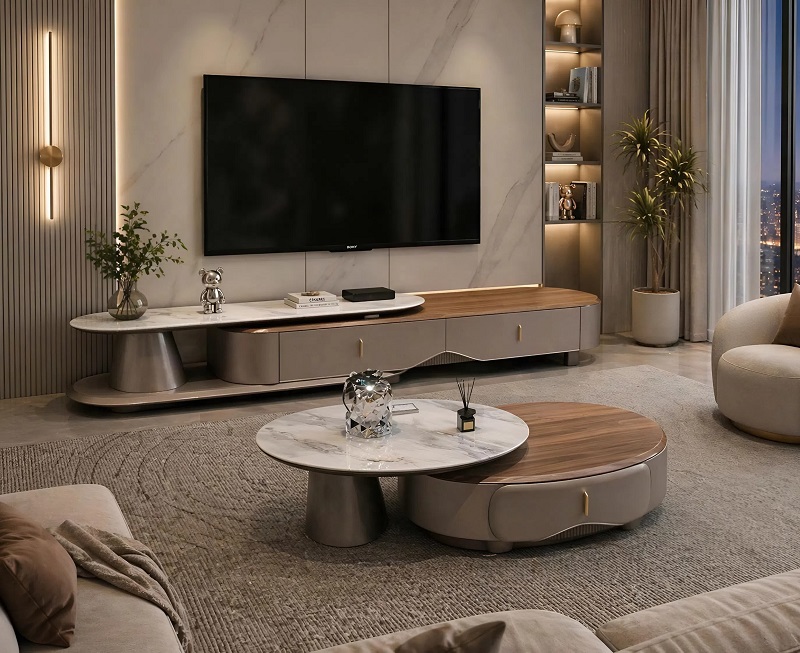 Combo Kệ Tivi Bàn Trà Phòng Khách 113T