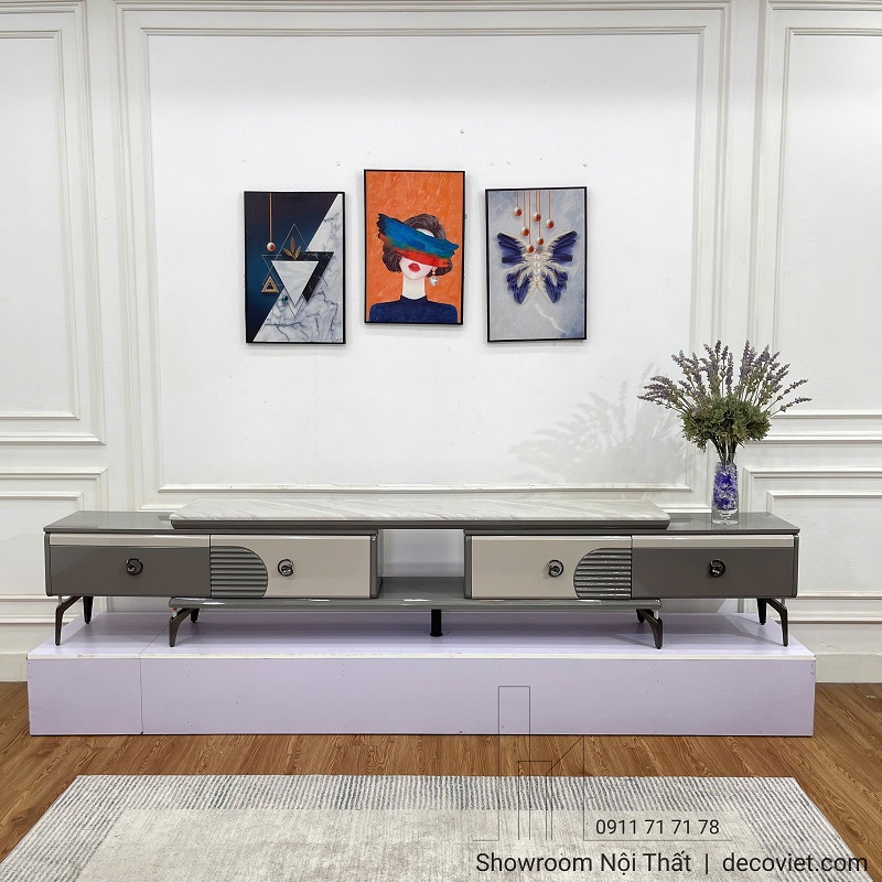 Combo Kệ Tivi Mặt Đá Nhập Khẩu 110T – Đẳng Cấp Cho Phòng Khách Hiện Đại