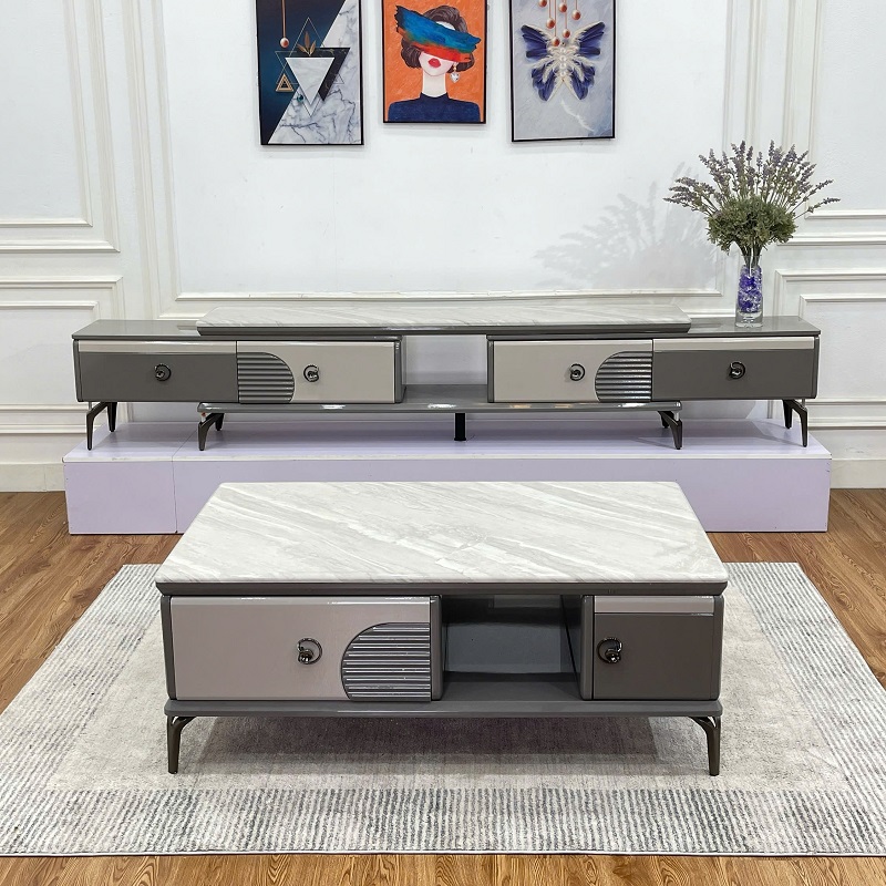 Combo Kệ Tivi Mặt Đá Nhập Khẩu 110T – Đẳng Cấp Cho Phòng Khách Hiện Đại