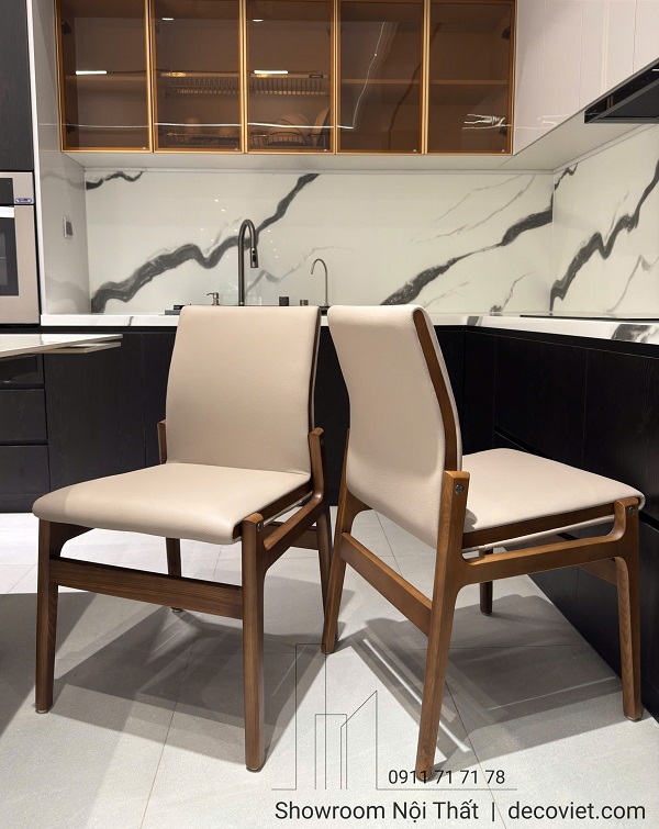 Bộ Bàn Ăn Gỗ 6 Ghế Mặt Đá 2847S thiết kế hiện đại cho phòng ăn chung cư, nhà phố