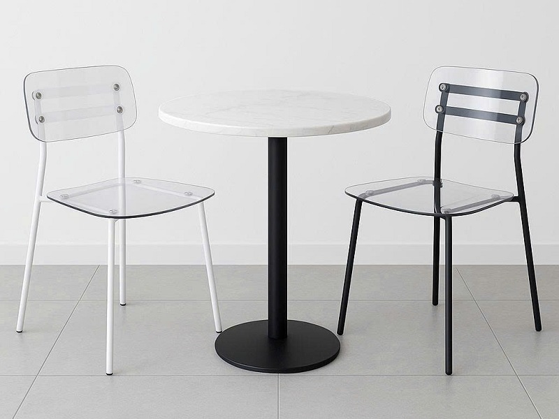 Ghế Cafe Lưng Nhựa Chân Sắt 224T