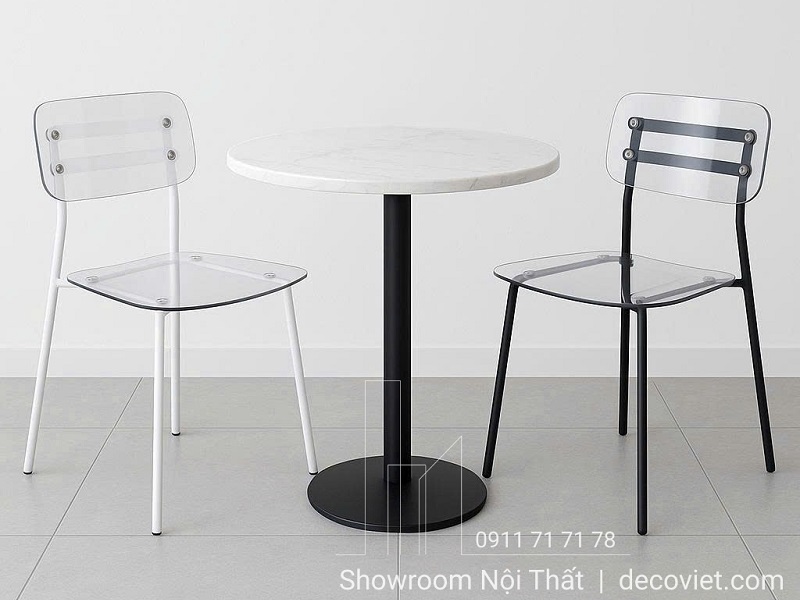 Ghế Cafe Lưng Nhựa Chân Sắt 224T