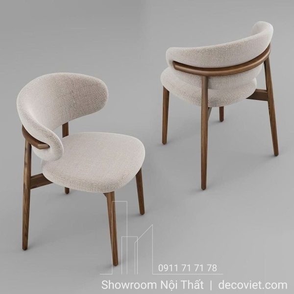 Ghế Ăn Chân Gỗ Bọc Vải 455S