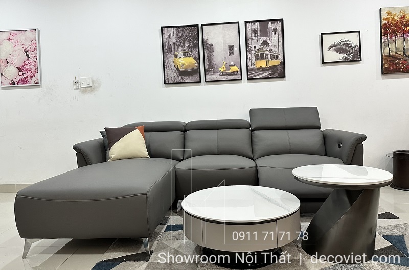 Ghế Sofa Da Bò Chữ L 856T