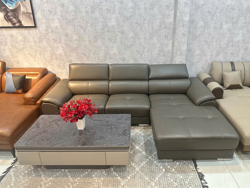 Ghế Sofa Da Bò Ý 904T thiết kế sang trọng, chất lượng cao cấp, màu sắc dễ phối nội thất