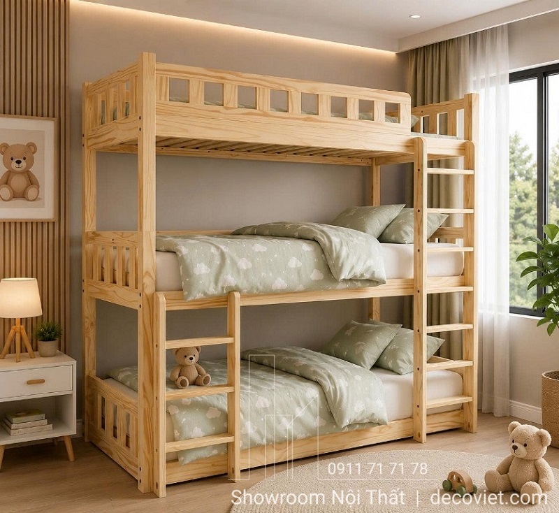 Giường 3 Tầng Cho Bé 454T