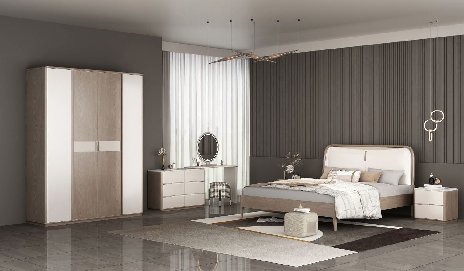 Giường Gỗ Nhập Khẩu Đẹp 185T