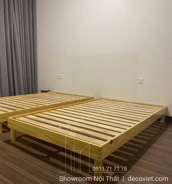 Mẫu Giường Đơn Gỗ 455T