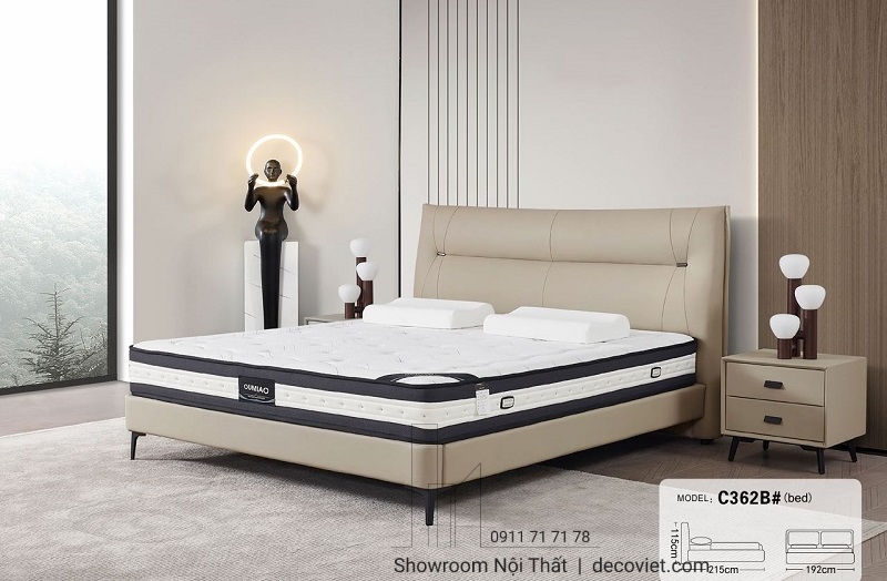 Giường Ngủ Bọc Da Nhập Khẩu 154T