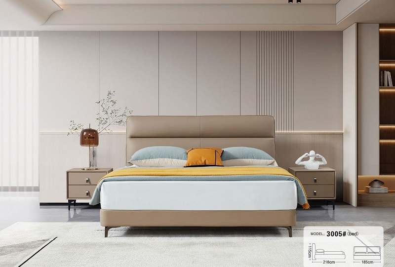 Giường Ngủ Da Nhập Khẩu 157T hiện đại, cao cấp