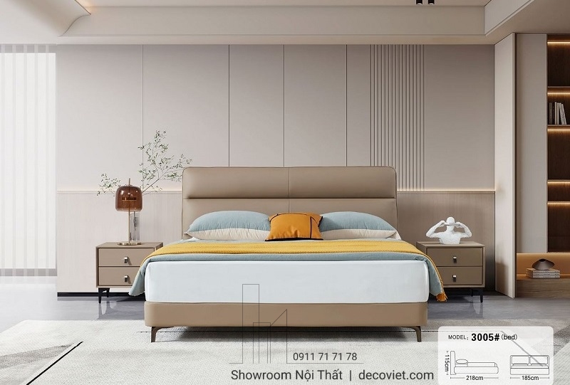 Giường Ngủ Da Nhập Khẩu 157T