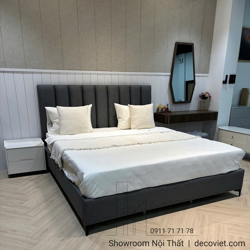 Giường Ngủ Giá Rẻ 208T, giường ngủ bọc vải bố đẹp hiện đại cho phòng ngủ