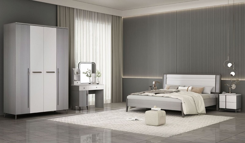 Giường Ngủ Gỗ Nhập Khẩu 174T cao cấp, hiện đại