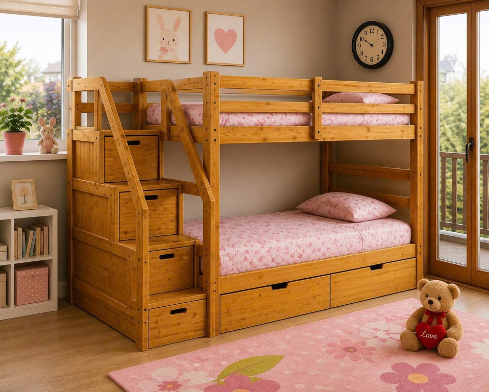 Giường Tầng Cho Bé 403T – Vàng