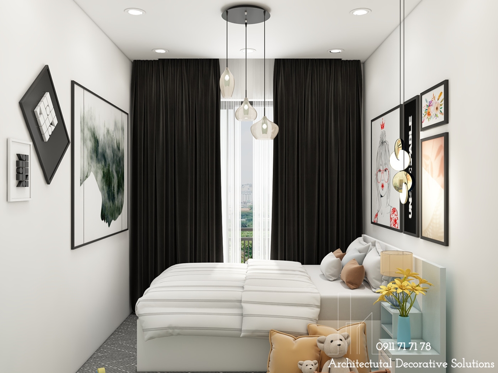 Thiết kế nội thất chung cư 2 phòng ngủ hiện đại tại Bình Dương