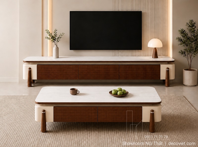 Set Bàn Trà Kệ Tivi Hiện Đại 122T