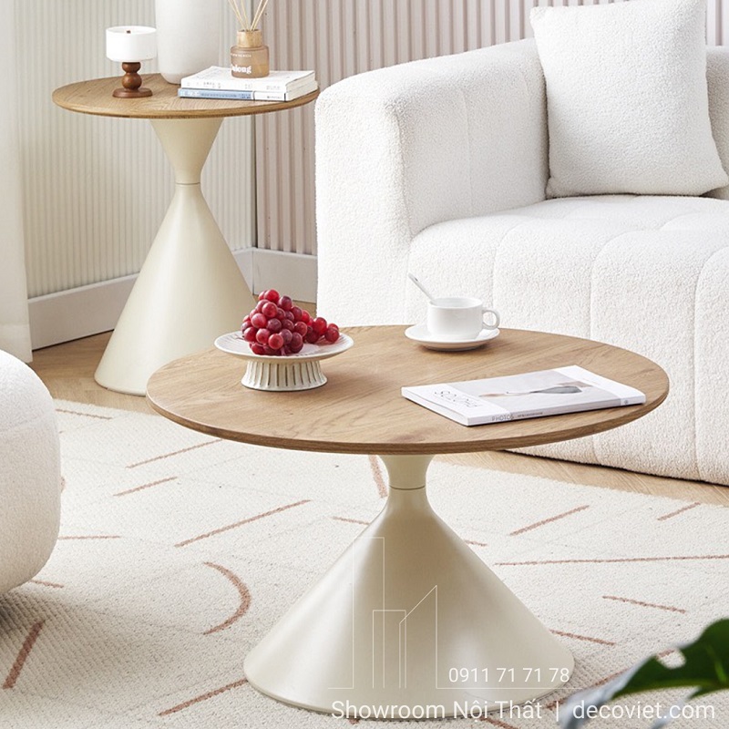Set Bàn Trà Tròn Gỗ 475S