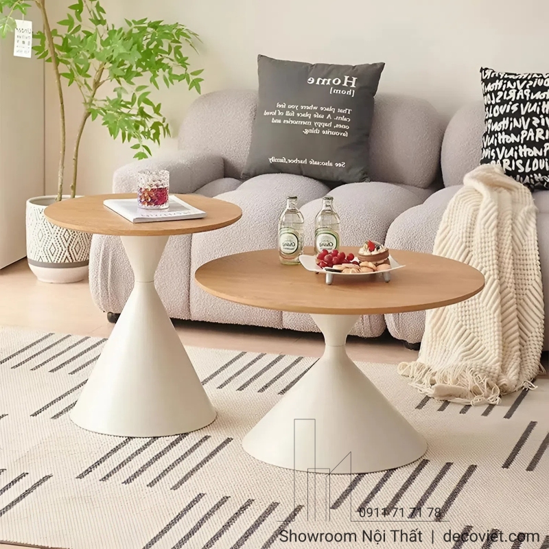 Set Bàn Trà Tròn Gỗ 475S