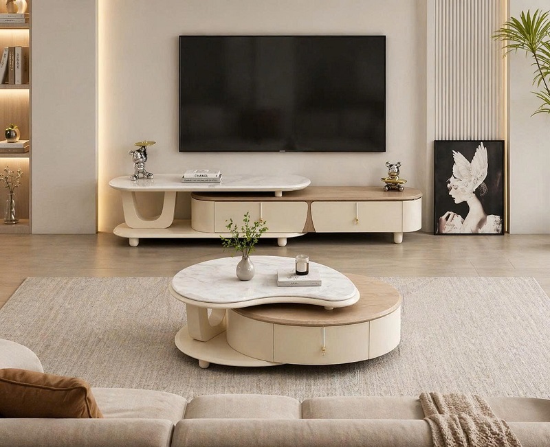 Set Kệ Tivi Bàn Trà Hiện Đại 112T