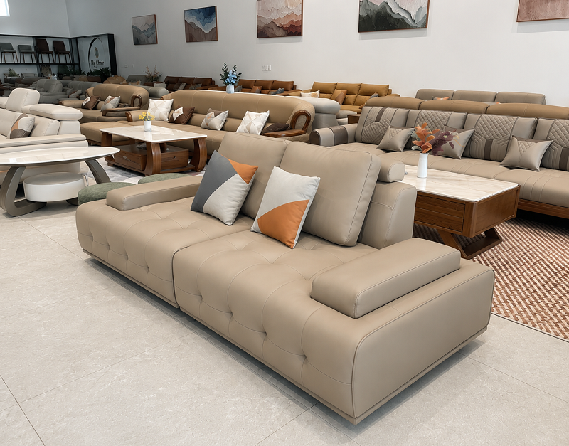 Sofa Băng Bọc Da Đẹp 1168T