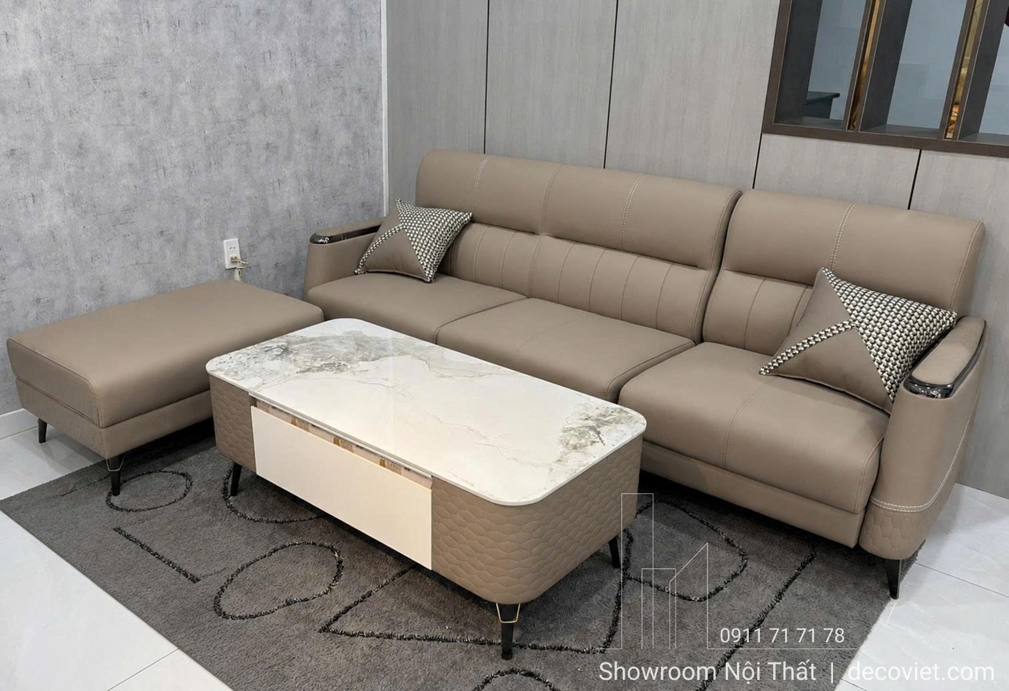 Sofa Băng Bọc Da Hiện Đại 1149T