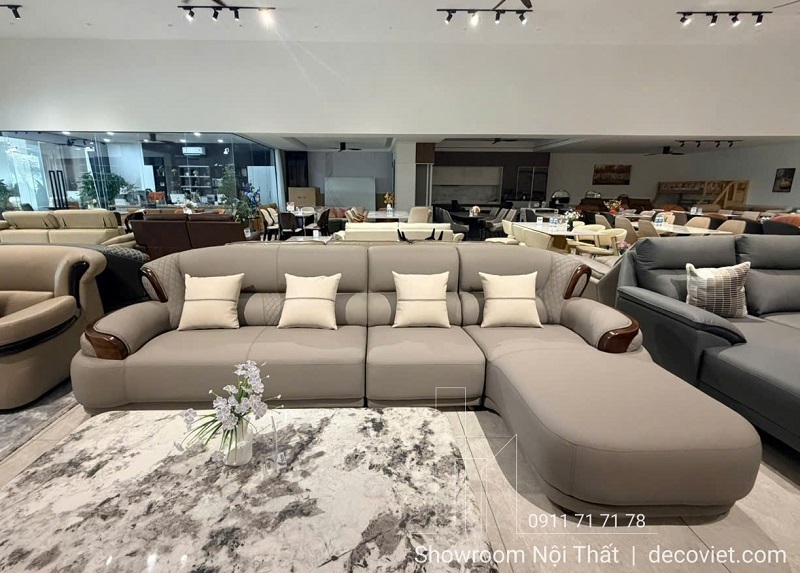 Sofa Gỗ Bọc Da Hiện Đại 1152T