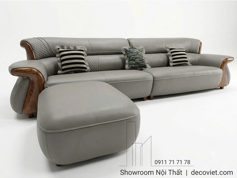 Sofa Gỗ Mun Bọc Da 1188T