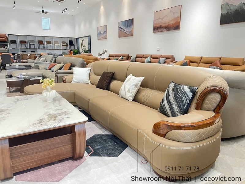 Sofa Gỗ Mun Da Bò Ý Nhập Khẩu 1130T
