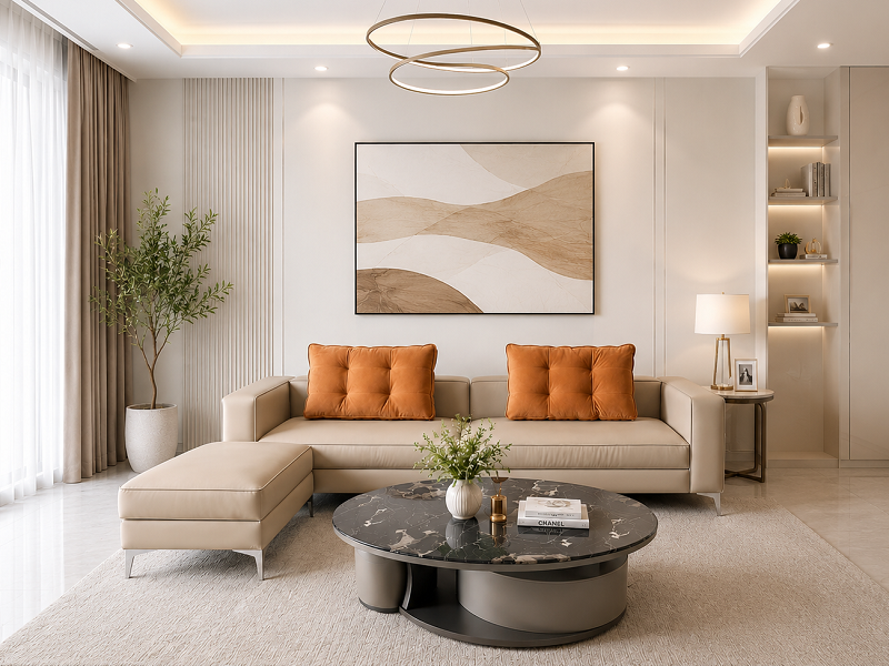 Sofa Phòng Khách Bọc Da 1155T