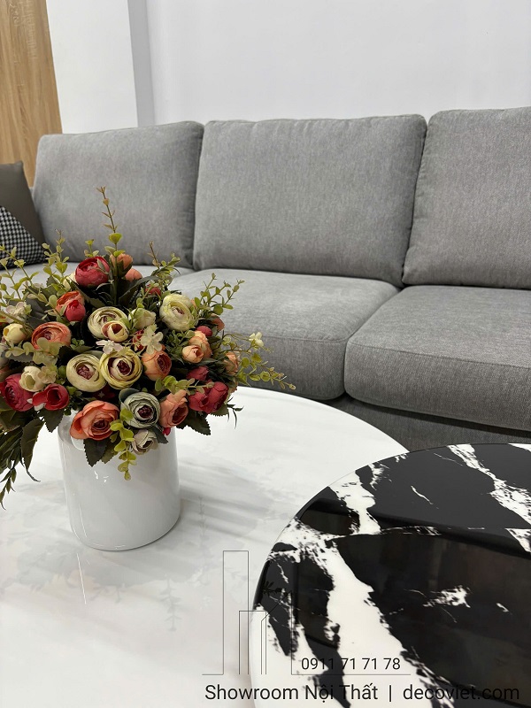 Sofa Vải Chữ L Giá Rẻ 1132T, thiết kế hiện đại, tối ưu phòng khách
