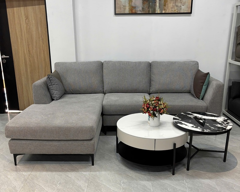 Sofa Vải Chữ L Giá Rẻ 1132T, thiết kế hiện đại, tối ưu phòng khách