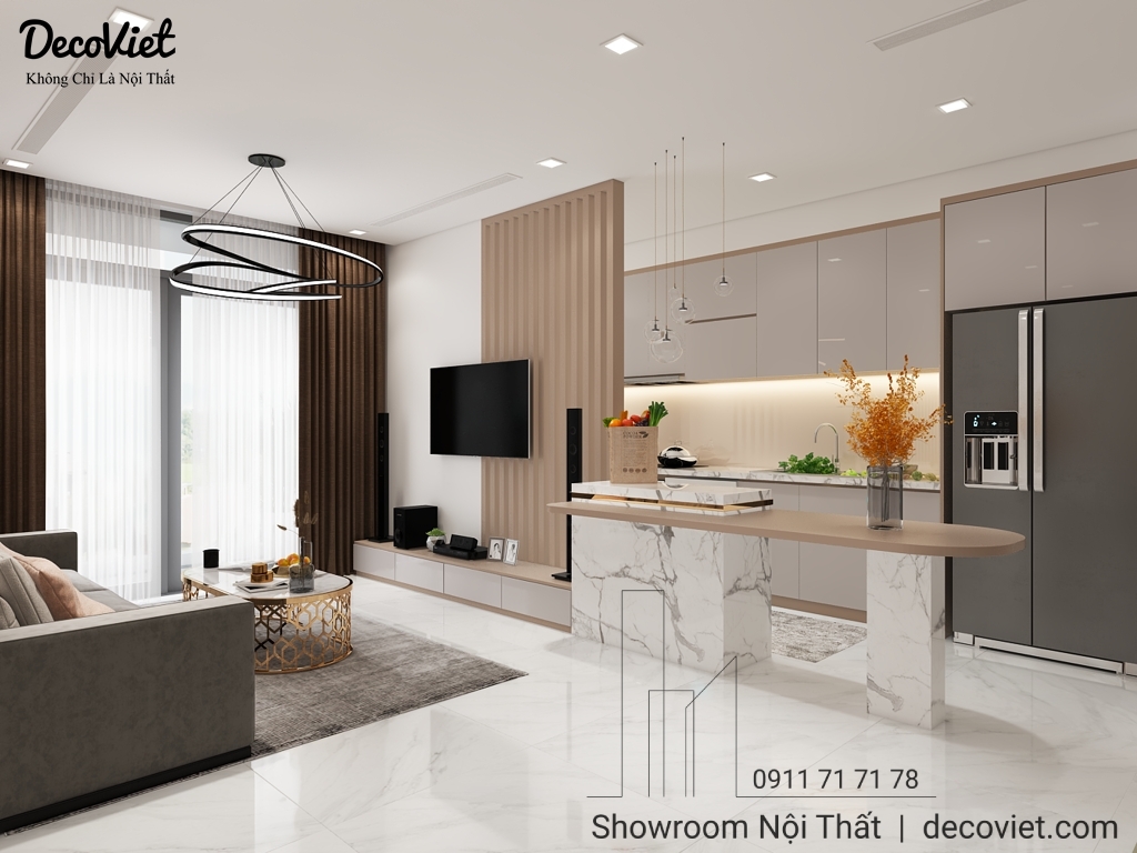 Thiết Kế Nội Thất Chung Cư Vinhomes Central Park 2 Phòng Ngủ