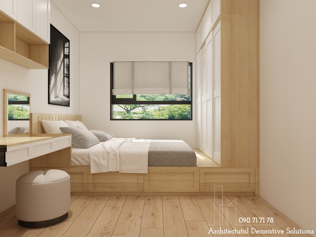 Thiết kế nội thất căn hộ 2 phòng ngủ đẹp trẻ trung hiện đại