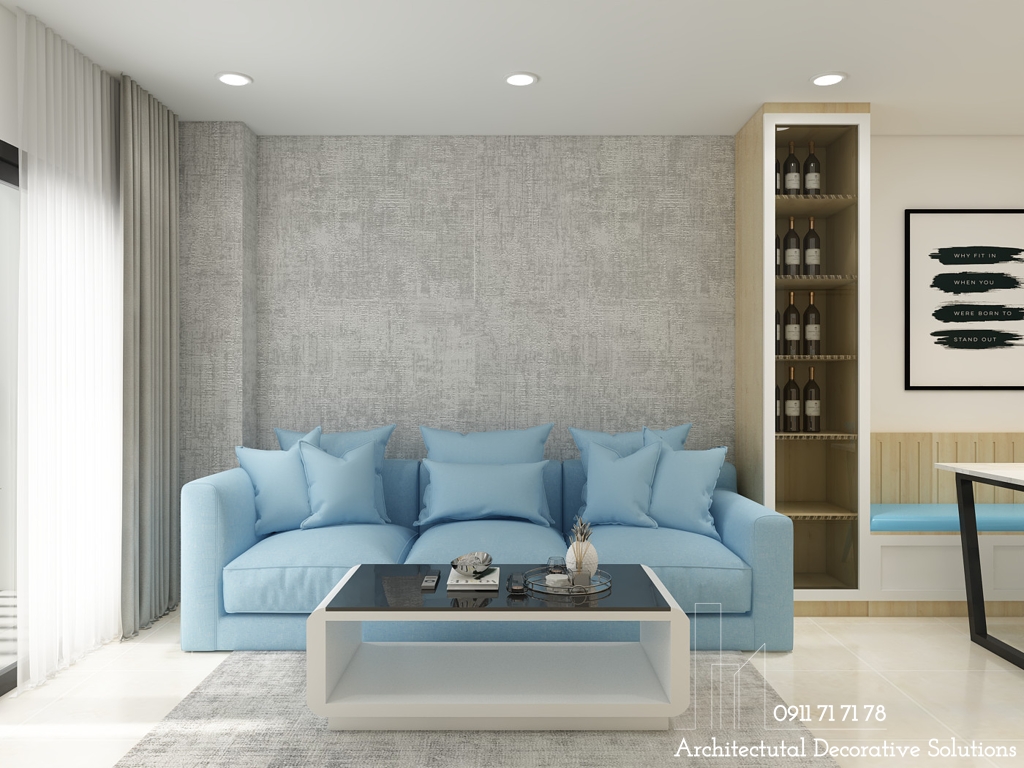 Thiết kế nội thất căn hộ 2 phòng ngủ đẹp trẻ trung hiện đại Thiết kế nội thất căn hộ 2 phòng ngủ đẹp trẻ trung hiện đại