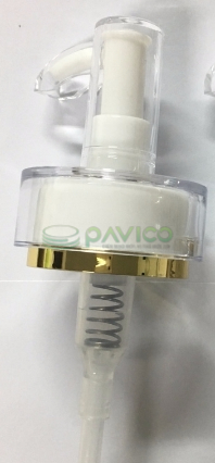 Đầu bơm acrylic viền vàng bạc 24/410