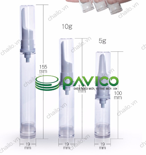 Chai chân không 5ml, 10ml, 12ml, 15ml