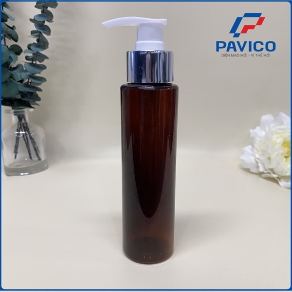 AE150-Chai PET nâu đậm mỹ phẩm 150ml-28mm-26g
