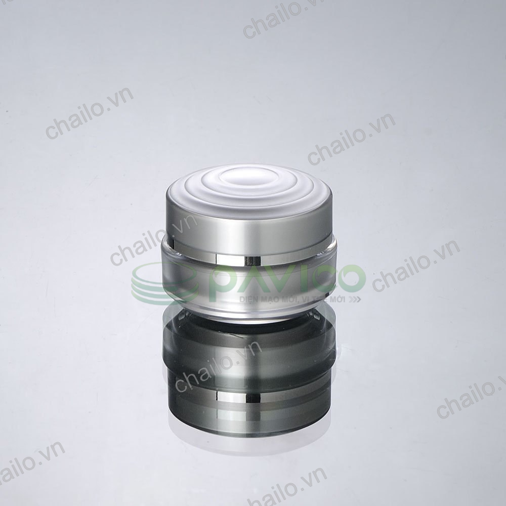 Hũ đựng kem mỹ phẩm màu xám bạc 30g