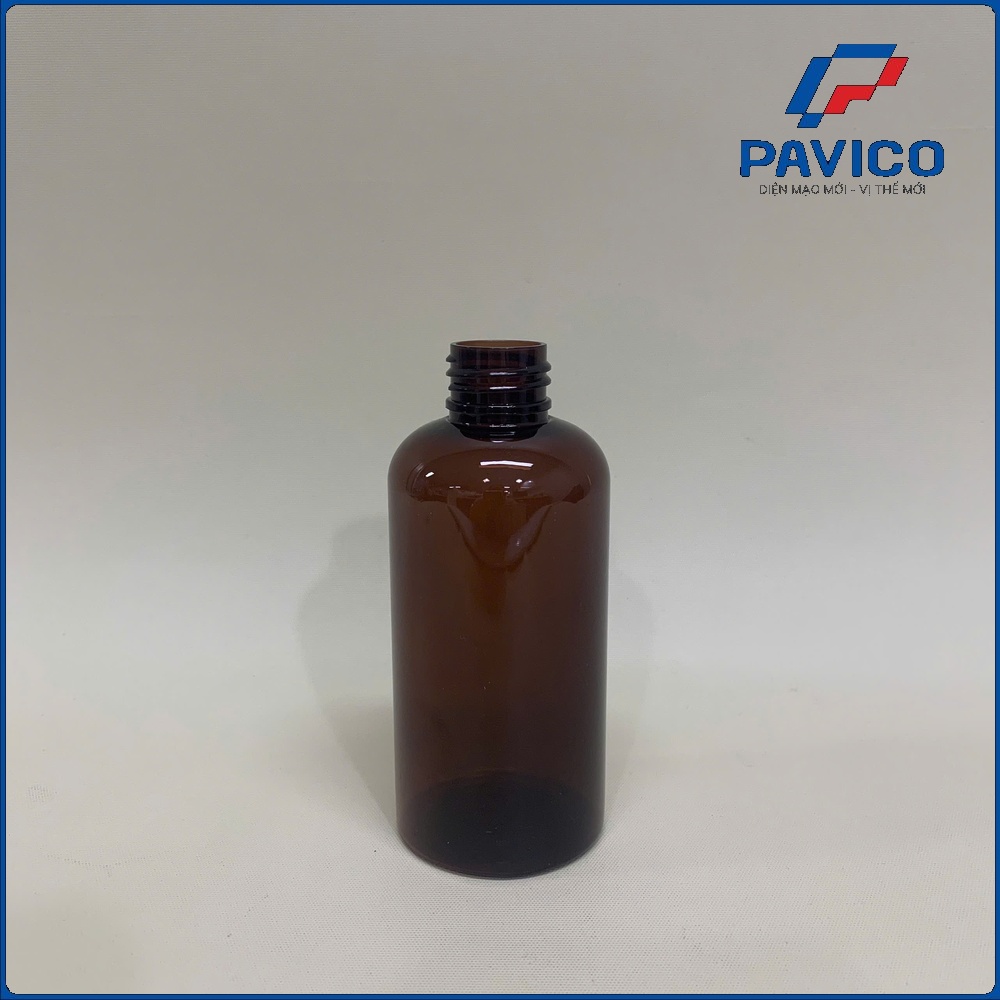 Chai PET nâu đất trong 4% 150ml -24mm-22g