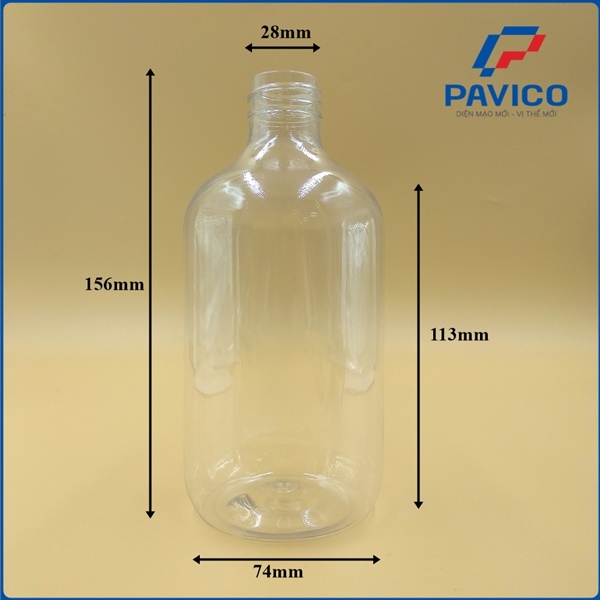AF500-Chai pet 500ml-28mm