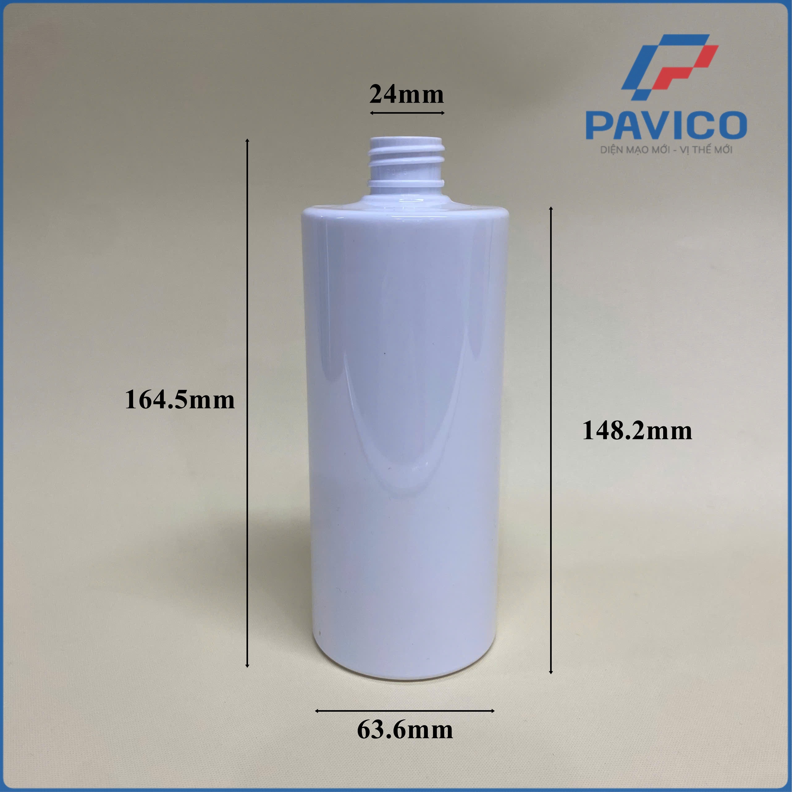 AV400-Chai PET dáng trụ 400ml-24mm-40g