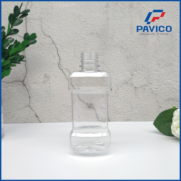 BG200-Chai PET trong listerin 200ml-28mm