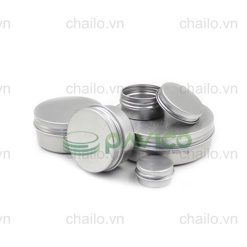 Bộ sản phẩm hũ nhôm đựng thực phẩm mỹ phẩm