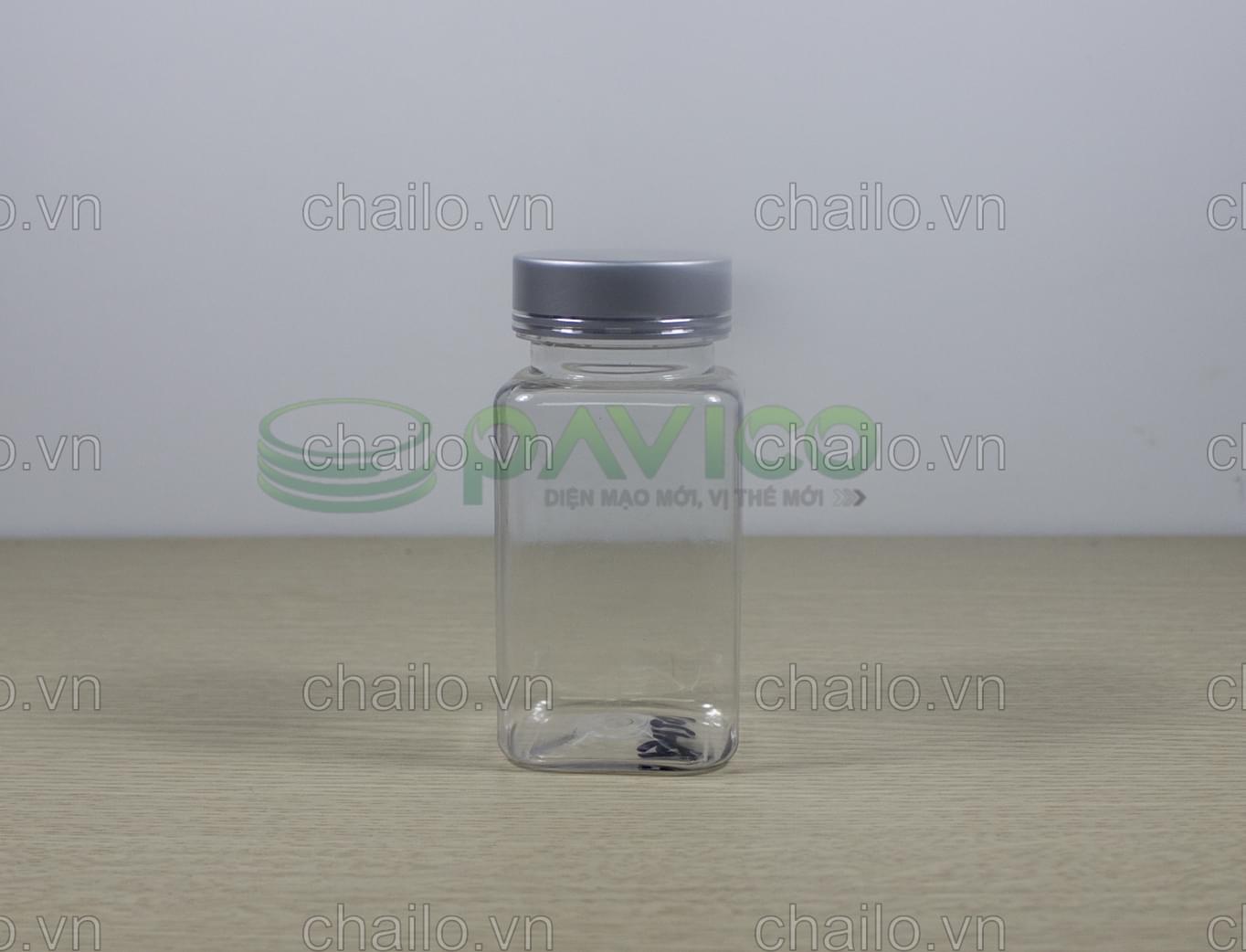 Vỏ chai lọ pet vuông đựng thuốc viên