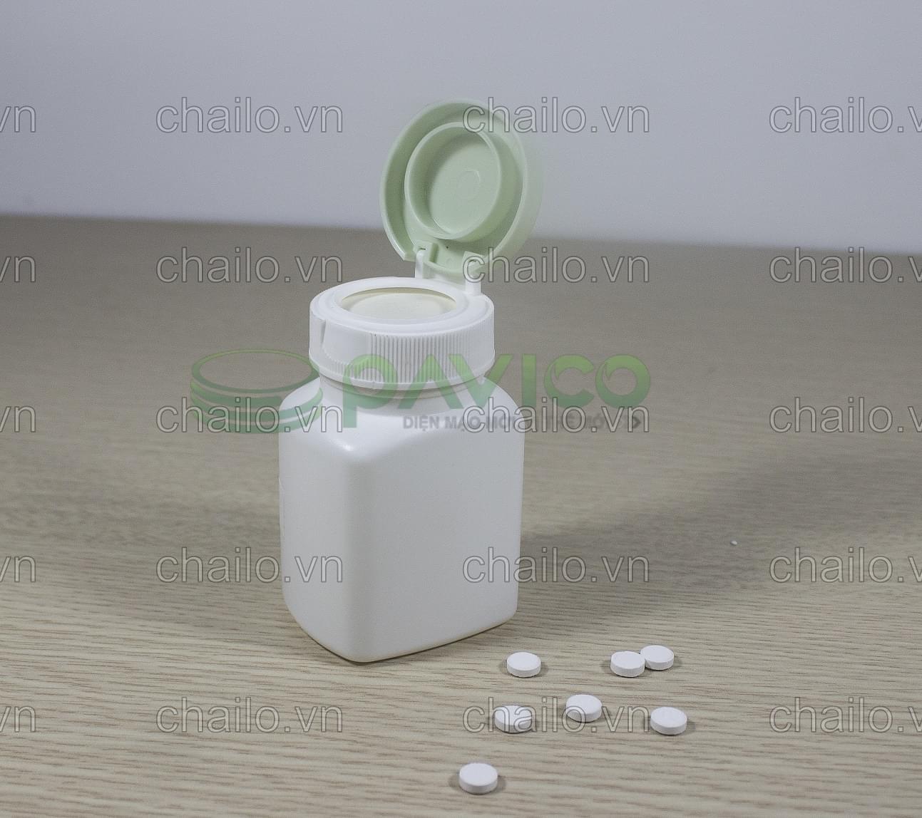 Vỏ lọ đựng thuốc viên nắp bật nắp vặn