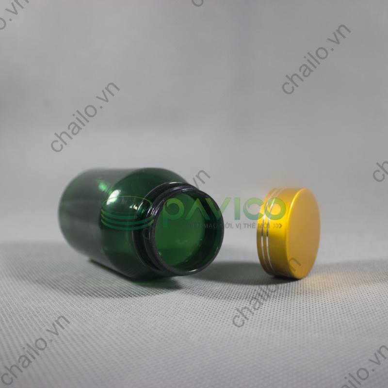 Vỏ lọ dược phẩm thuốc viên nắp vàng nắp bạc DP4