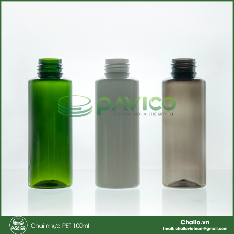 Vỏ chai nhựa pet 100ml cao 115mm