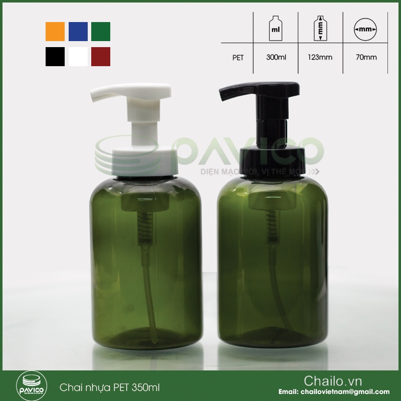 Chai nhựa PET lùn 350ml cổ 42mm
