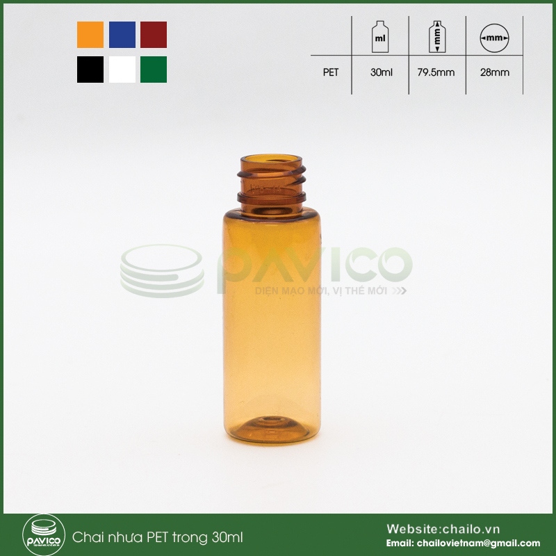 Chai nhựa pet da cam 30ml đựng mỹ phẩm dầu dừa